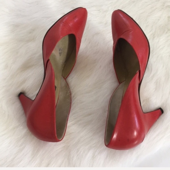 Gucci Shoes | Gucci Vintage Leather Heel In Red | Poshmark